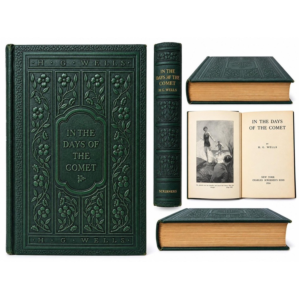 1924 H.G. Wells In the Days of the Comet Scribner Illustrated Hardcover Antique